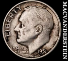 1951-S Silver Roosevelt Dime - Scarce  Better Date  No Reserve  #K1733