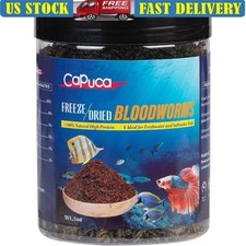 Freeze Dried Bloodworm Fish Food Nutritious Promotes Growth Easy To Use 3oz