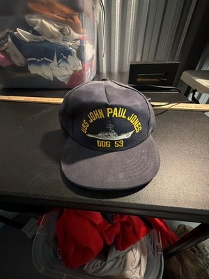 Vintage USS John Paul Jones DDG 53 Navy Ship Snapback Hat Cap