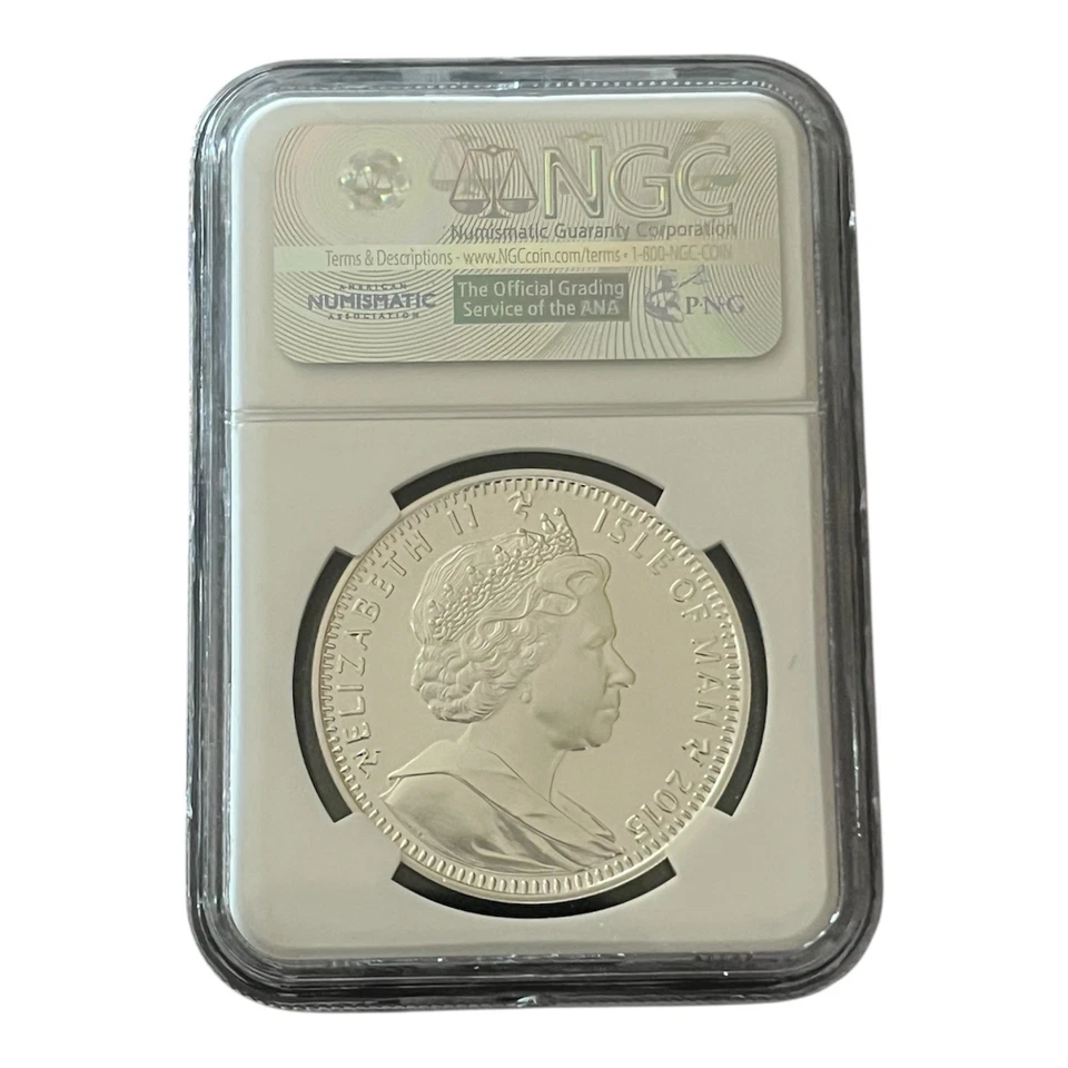 2015 Isle of Man Longest Reigning Monarch Silver 1 Crown NGC PF70 UC w/ COA - Image 2 of 4