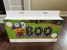 AirLoonz Halloween Ghost Bats Pumpkin BOO 4 Balloons 115" No Helium Standees