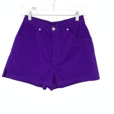 Vintage 90s Gitano High Waisted Chino Shorts Womens Sz 26" Purple