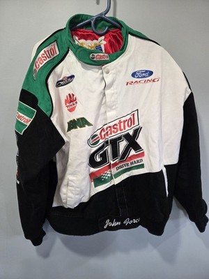 Vintage John Hamilton Collection John Force Racing Castrol GTX Racing Jacket XL