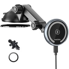 for MagSafe Car Mount Charger, Fast Charging 15W Wireless Magnetic Phone Hold...