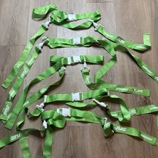 NFL Flag USA Brand Football Flags Pop Belts: Set Of 5 Neon Green