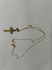 14K Gold Plated Crucifix w/18" Gold Chain — photo 2