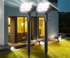 Solar Spot Lights Outdoor - 2PCS Solar Spotlights Outdoor 2Pack Daylight