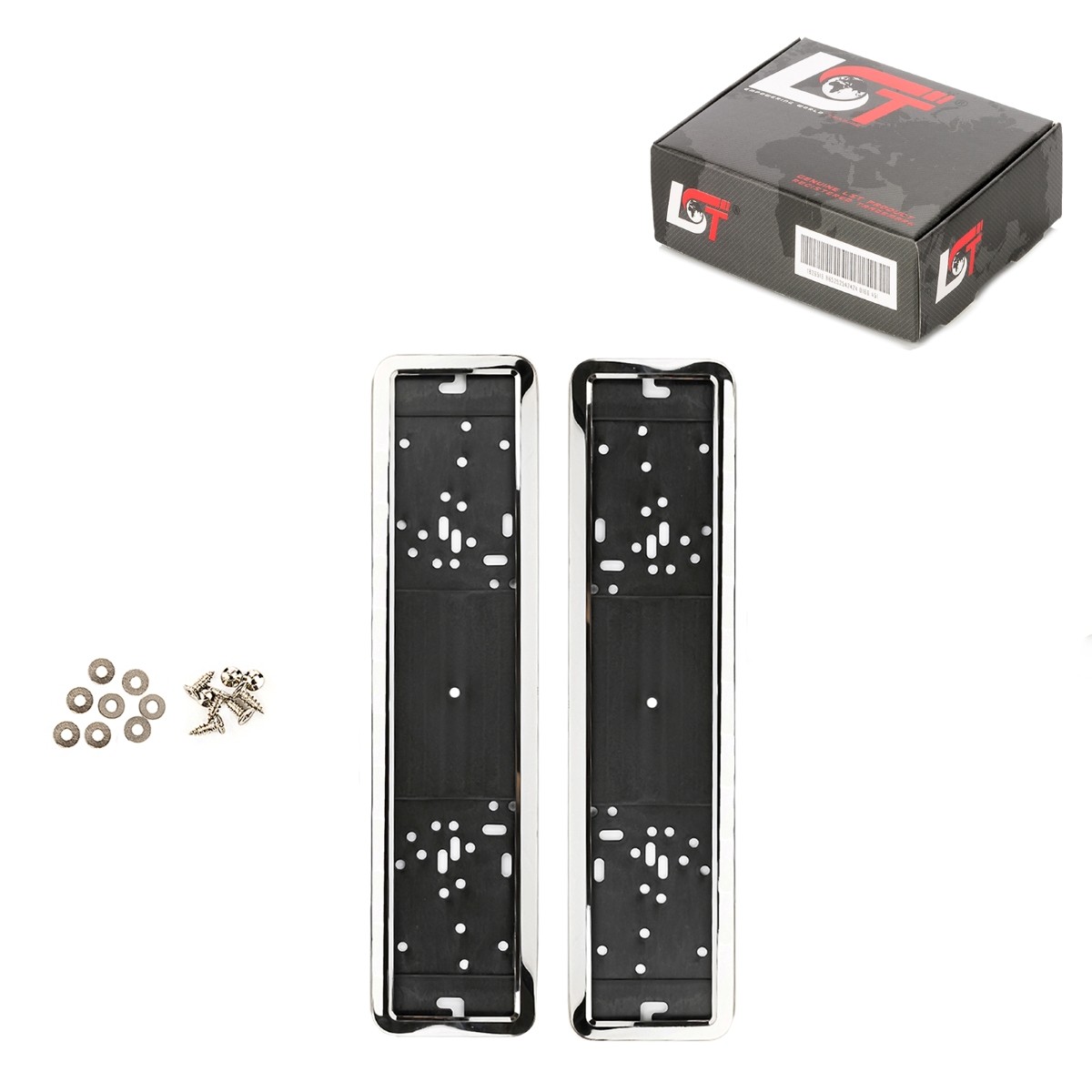 2X License Plate Holder Chrome Colors For FORD