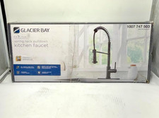 Glacier Bay Paulina One-Handle Pull Down Sprayer Kitchen Faucet in Matte Black
