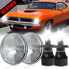 For Plymouth Duster 340 1970-1975 7 Inch Round Led Headlights Highlow Beam