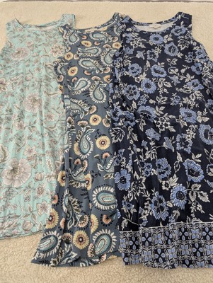 Loft Dress Lot (3) Same With Different Patterns Stretch Sleeveless Tank **FLAW**