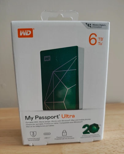 WD 6TB My Passport Ultra External Portable Hard Drive *20th Anniversary Edition*
