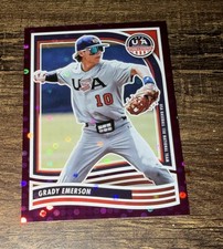 2024 Panini Stars and Stripes Purple Rookie  #76/99 Grady Emerson 1st Round Pick