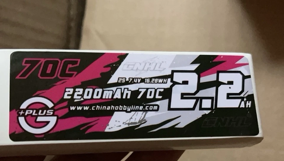 CNHL 2200mAh 7.4V 2S 70C Lipo Battery with XT60 Plug - Image 3 of 3