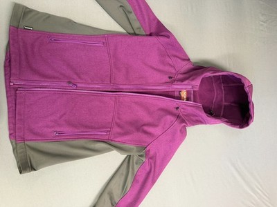 Simms Katafront Jacket Women's Small Purple Full Zip Pockets Hooded Lined