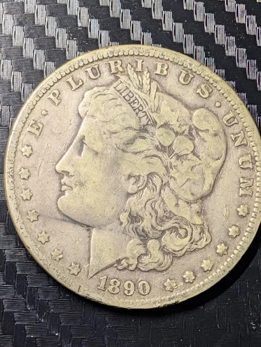 1890-CC Circulated Fine  Morgan Silver Dollar