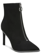 BAR III Womens Black Studded Comfort Briget Pointed Toe Stiletto Booties 7.5 M