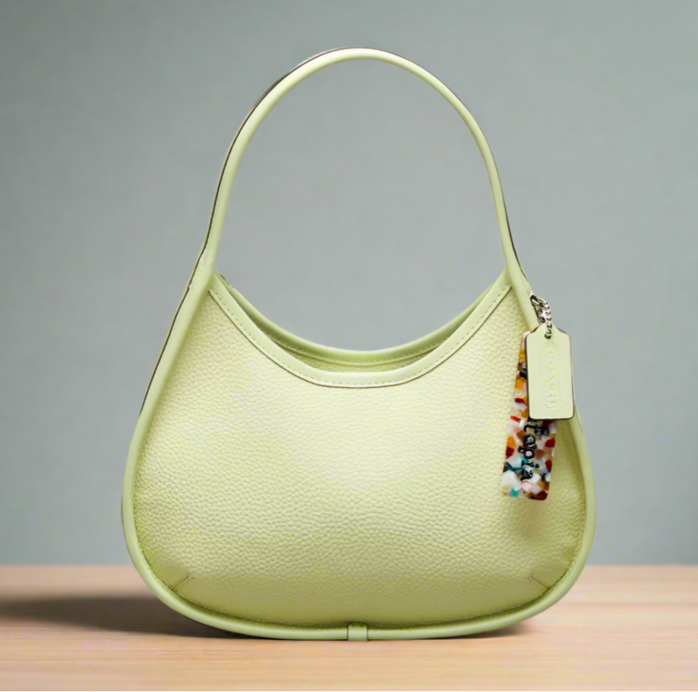 Coach Ergo Bag Coachtopia Pale Lime Pebbled Leather Shoulder Bag