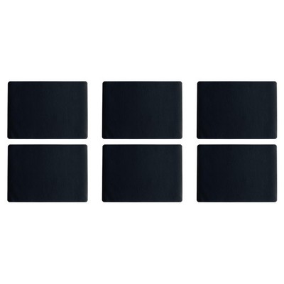 ASA Selection 7805420 Lederoptik Tischset, 46 x 33 cm, Polychlorid, schwarz (6 S