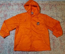 VTG Disney Store Mickey Mouse Orange Hooded Windbreaker/Rain Jacket-Youth 14-GUC