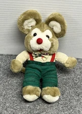 Commonwealth Christmas Mouse 10" Plush Vintage Stuffed Animal