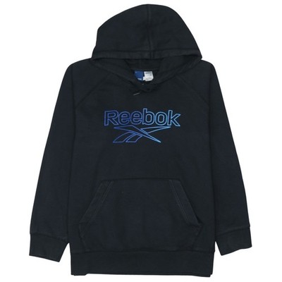 Reebok Herren Schwarz XL Pullover Logo Sport Hoodie