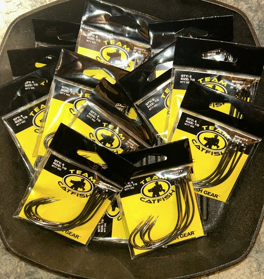 Team Catfish 80 碳 MW 7/0-1pk 6 鱼钩原厂密封 10+ 可用船头 — 第 3/3 张图片