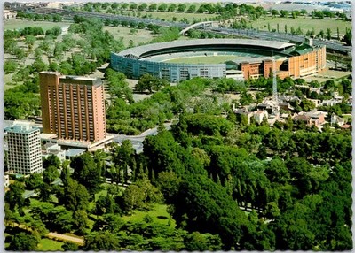 Melbourne Hilton Hotel & MCG Cricket Ground Aerial View Postcard Australia
