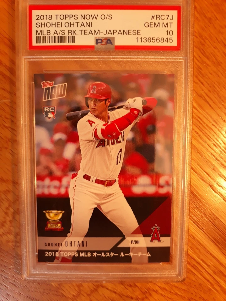 2018 TOPPS NOW O/S SHOHEI OHTANI MLB ALL STAR ROOKIE TEAM-JAPANESE #RC7J PSA 10! - Image 2 of 3