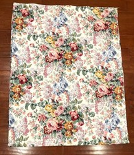 Vintage Ralph Lauren Allison Floral Full Flat Sheet Blue Label FLAW