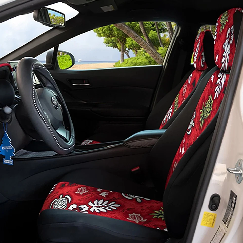 For Mazda B3000 94-03 Hawaiian™ 1st Row Turtle Beach Red with Black Custom Seat — 第 2/4 张图片