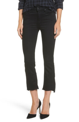 NEW MOTHER The Insider Crop Step Fray High-Rise Jeans Size 28 Not 