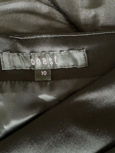 Black satin Cocktail Dress Size 10 - Picture 6 of 6