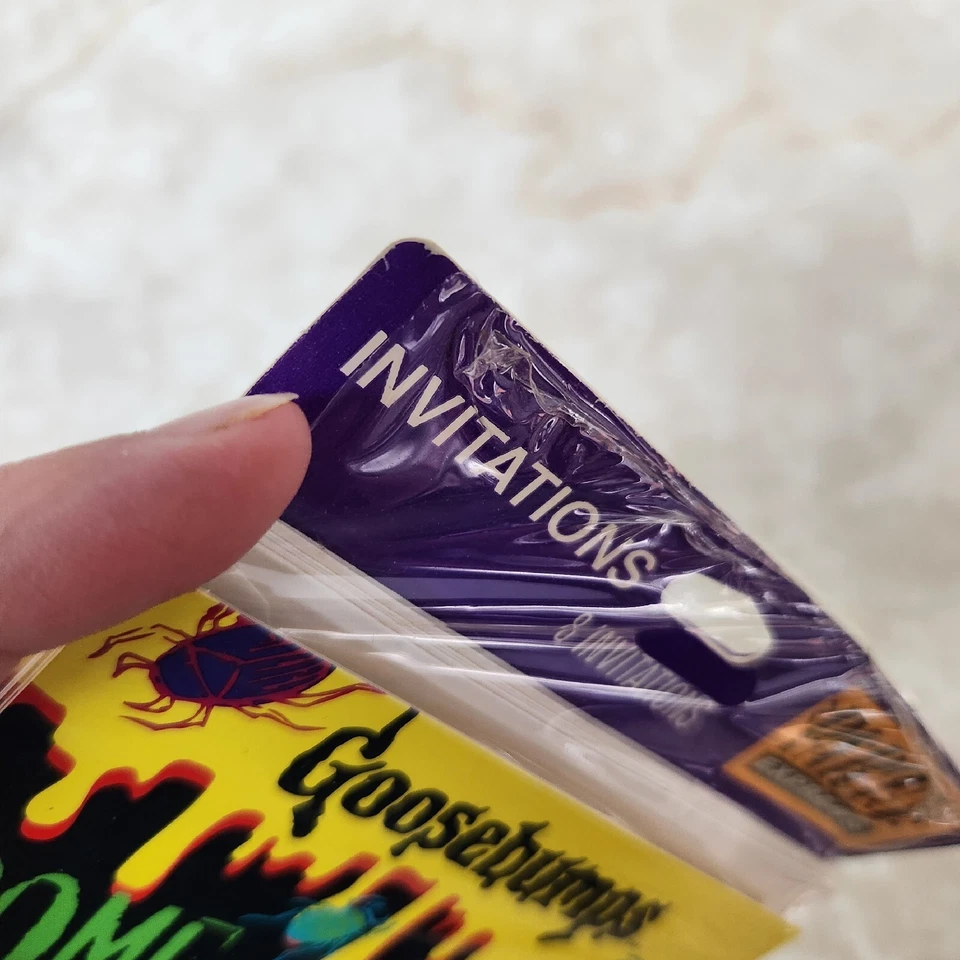 De colección 1 paquete 8ct piel de gallina invitaciones tarjetas sobres 1995 Halloween cumpleaños Foto 4 de 4