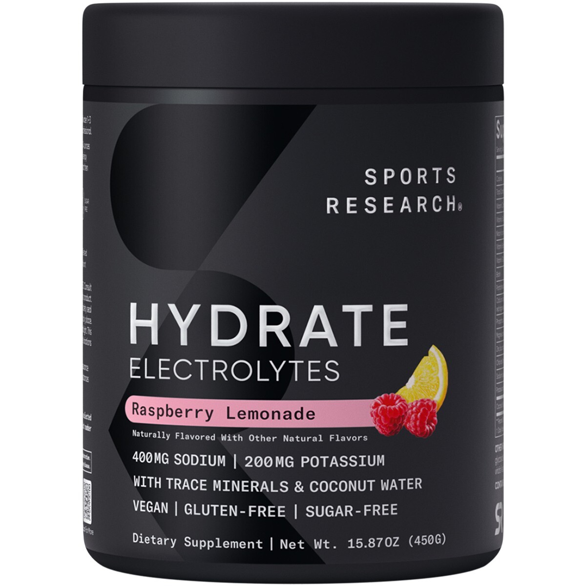 Mezcla de bebidas hidratadas de limonada frambuesa (90 porciones) - electrolito refrescante