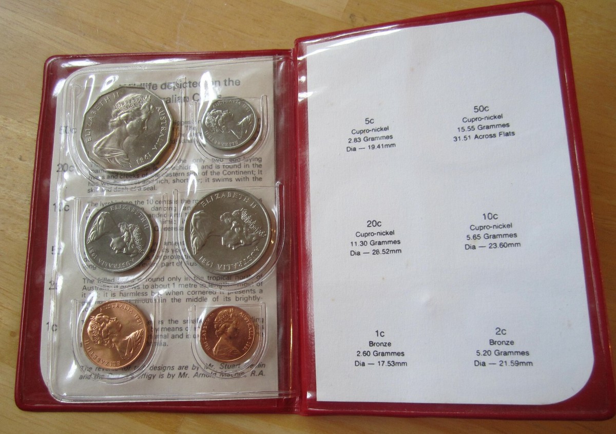 Royal Australian Mint 1981 MInt Set, Wildlife depicted on the
