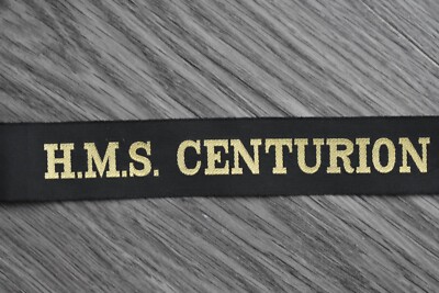 Royal Navy Cap Tally Ribbon - H.M.S. Centurion - Ufereinrichtung