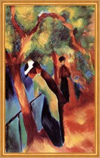 Sonniger Weg August Macke Spaziergang Paar Entspannung Harmonie LW H A2 0049