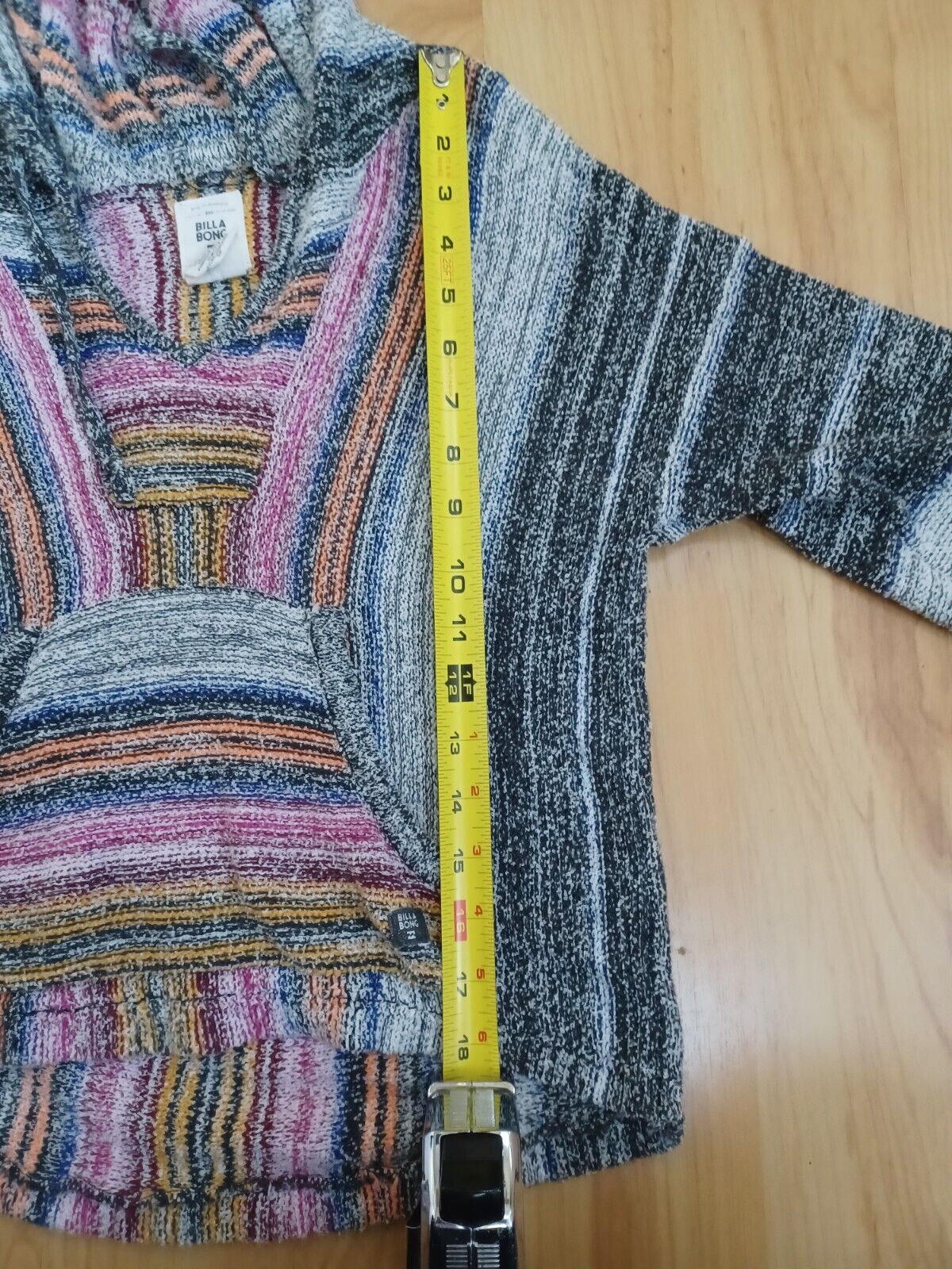 Billabong Baja Sweater Womens Small Gray Striped … - image 7