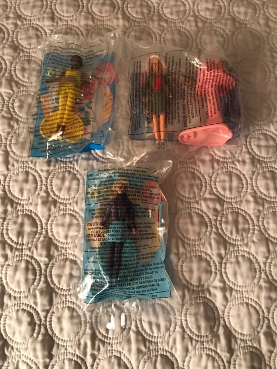 Barbie McDonalds Happy Meal Toys 1999 Barbie #14 #17 and #18 in