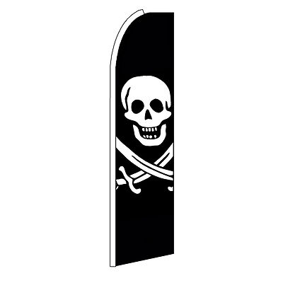 Pirate Banner Flag PIRATE 3 ft Flutter Advertising Swooper Feather JACK RACKHAM 