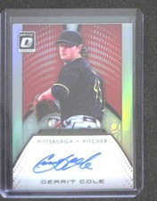 2016 Donruss Optic Red Autograph #OA-GC Gerrit Cole No 12 of 15