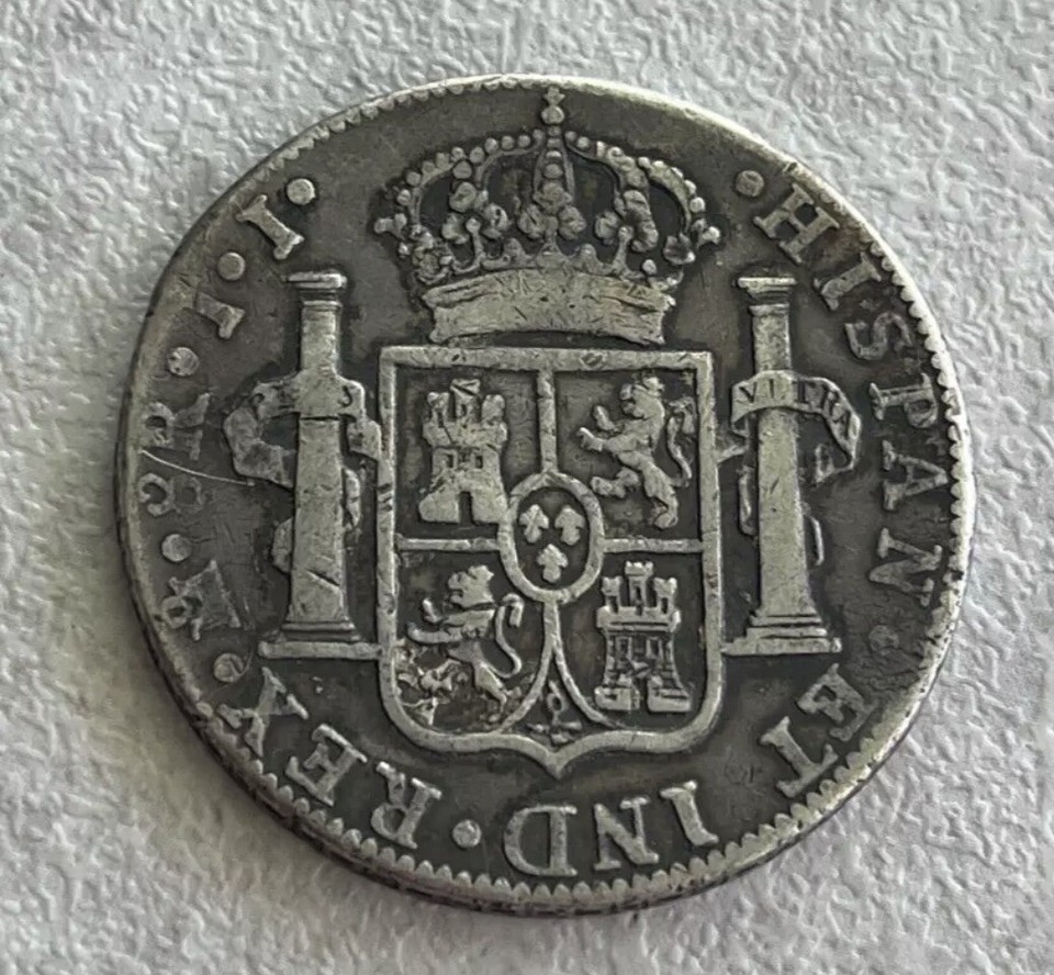 8 Reales 1819 Spanish Colonial Silver Old Coin Mexico Mint Pirate