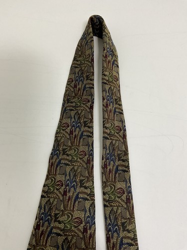 XMI Hand Sewn 56” Silk Tie For Nordstrom Geometric Fluer De Lis Purple Tipping - Picture 7 of 14