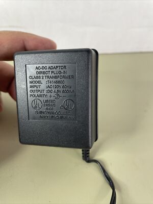 AC-DC Adapter Model - T4145600 Direct Plug In Class 2 Transformer