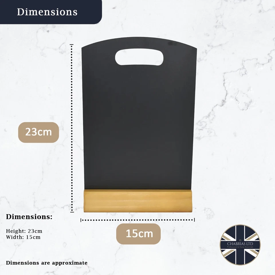 A5 Hand Held Table Top Menu Blackboard Specials Board Chalkboard with Base - Image 3 of 4