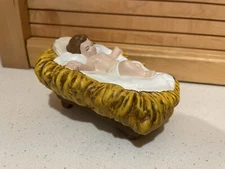 Vintage Atlantic Mold Ceramic 5" Handcrafted 1981 by Millie JESUS IN MANGER