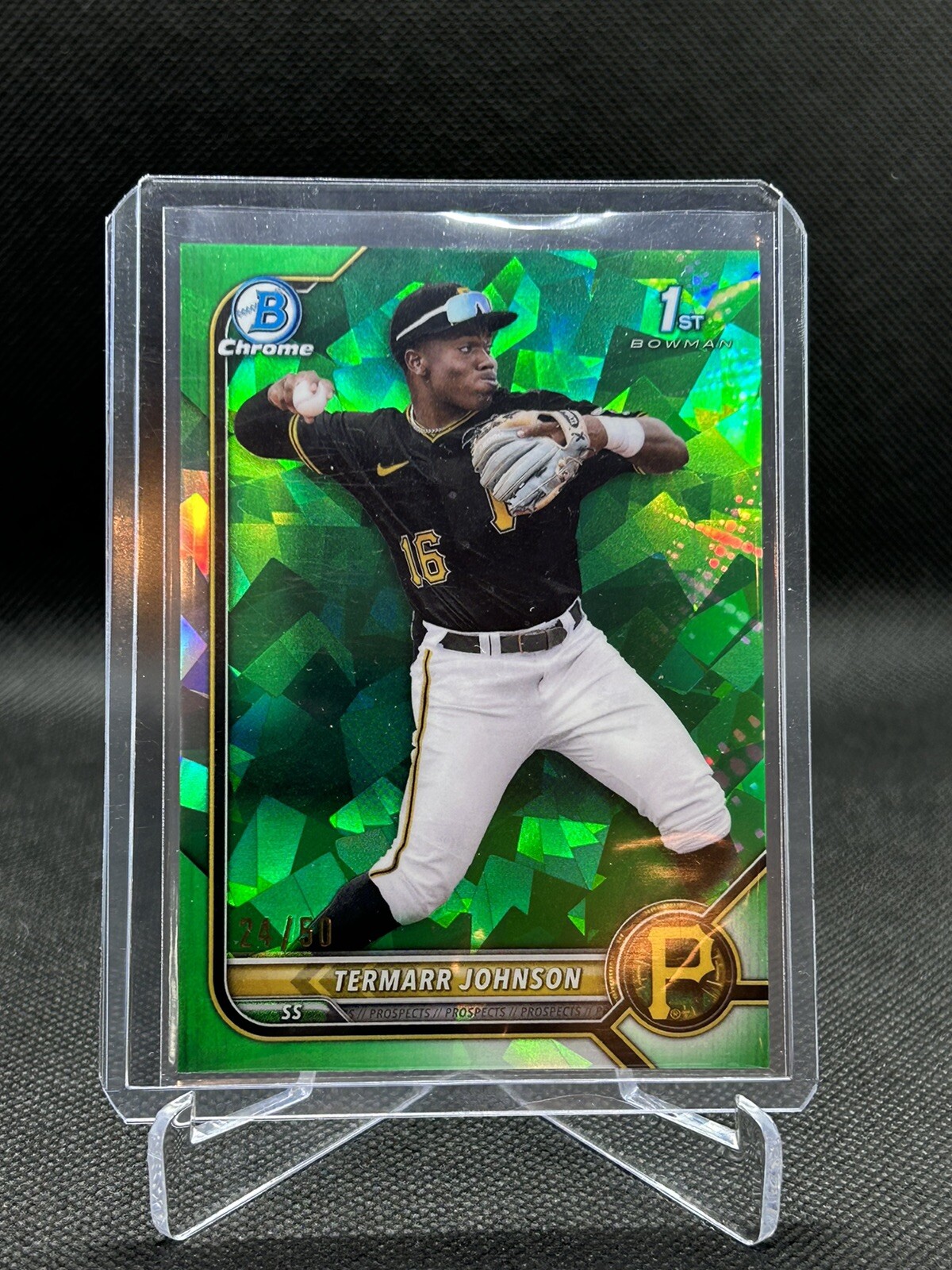 2022 Bowman Draft Sapphire 1st Termarr Johnson Green Refractor /50 BDC-130