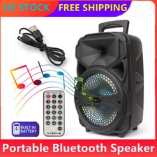 1000W 8" Wireless Bluetooth Speaker Super Bass Loudspeaker FM Party Sound System