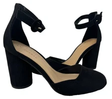 LC Lauren Conrad Women's Hydrangea Comfort Dress High Heels Black Size:7.5 70PQ